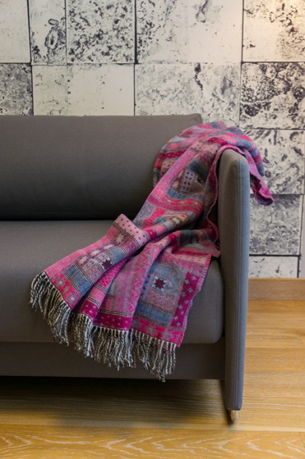 purple wool blanket